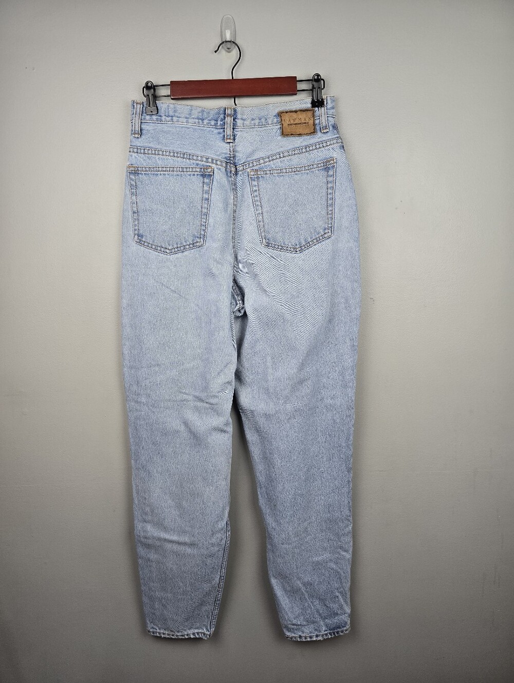 Vintage Western Lawman Denim Jeans High Waist Light Wash Womens Sz 11/12 Cowboy - Picture 2 of 15